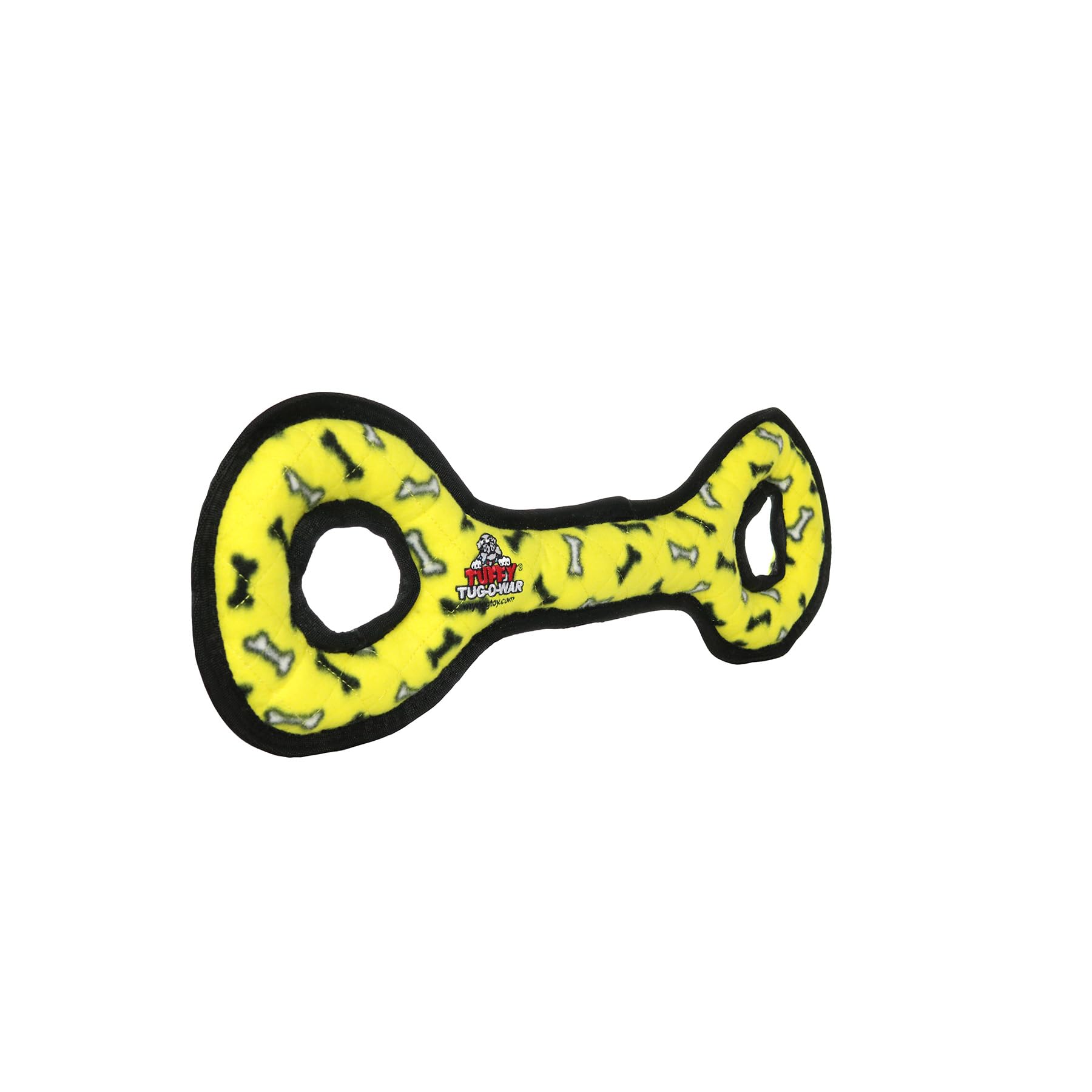 Tuffy- World'S Tuffest Soft Dog Toy- Ultimate Tug-O-War -Yellow Bone- Squeakers - Multiple Layers. Made Durable, Strong & Tough.