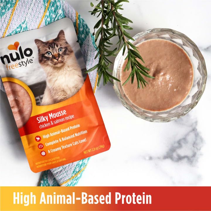Nulo Freestyle Wet Cat Food Mousse, High Protein, Chicken & Salmon, 2.8 oz (Pack of 24)