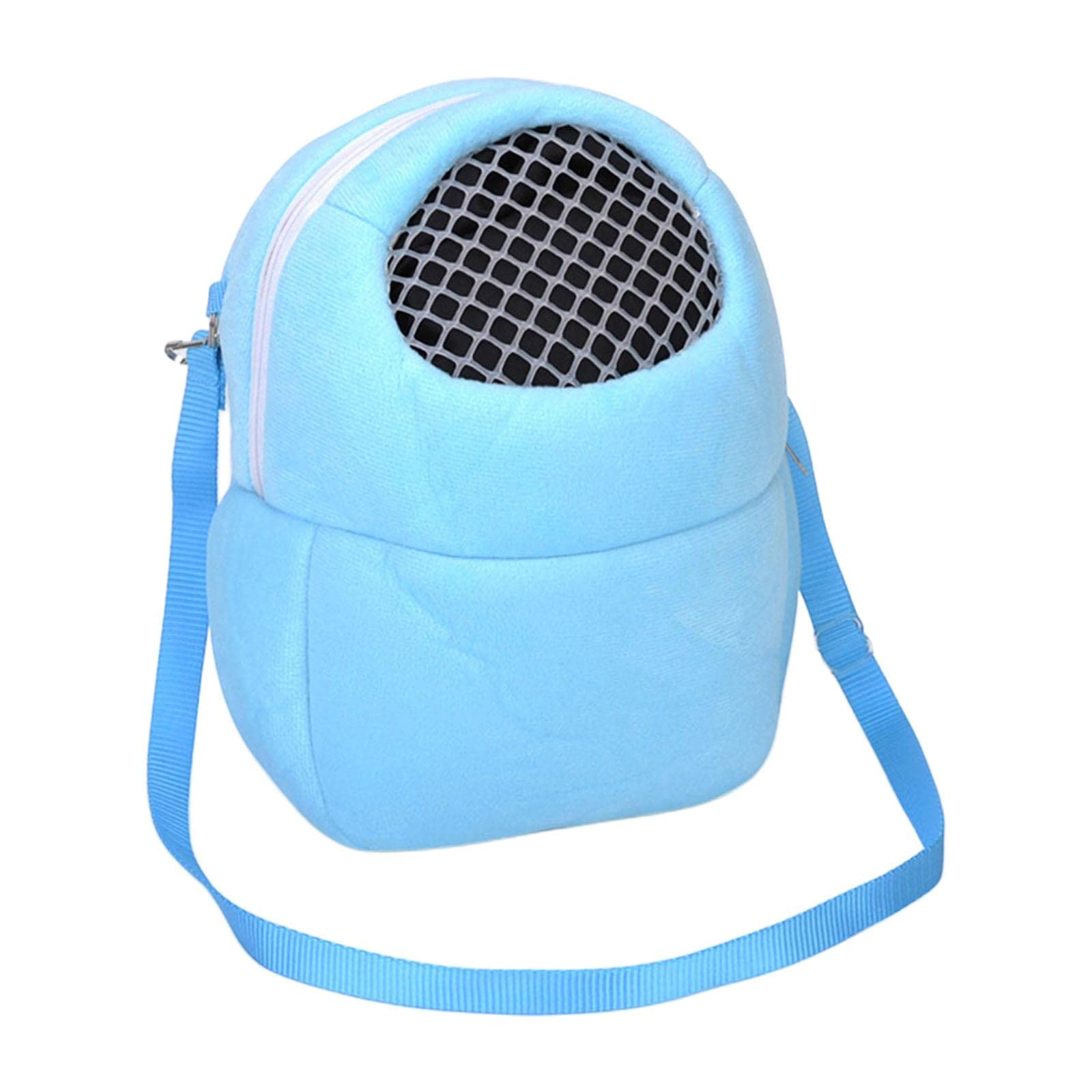 CALANDIS Pet Small Animal Carrier Bag Travel Warm Cage Hamster Pouch Blue 17x14cm | Carriers & Crates | Small Animal Supplies