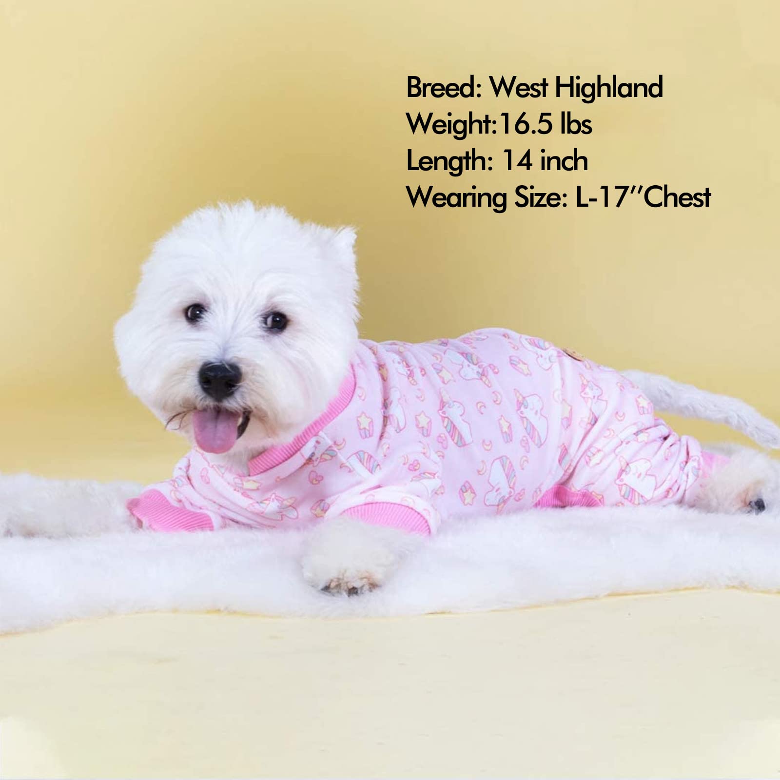 Kyeese Dog Pajamas Pink Unicorn Dog Pajamas Large Sized Dog Dog Clothes Comfy Dog Surgery Recovery Suit Dog Body Suits After Surgery Dog Onesie Dog Coat Dog Costume Cat Clothes Large Dog Pajamas