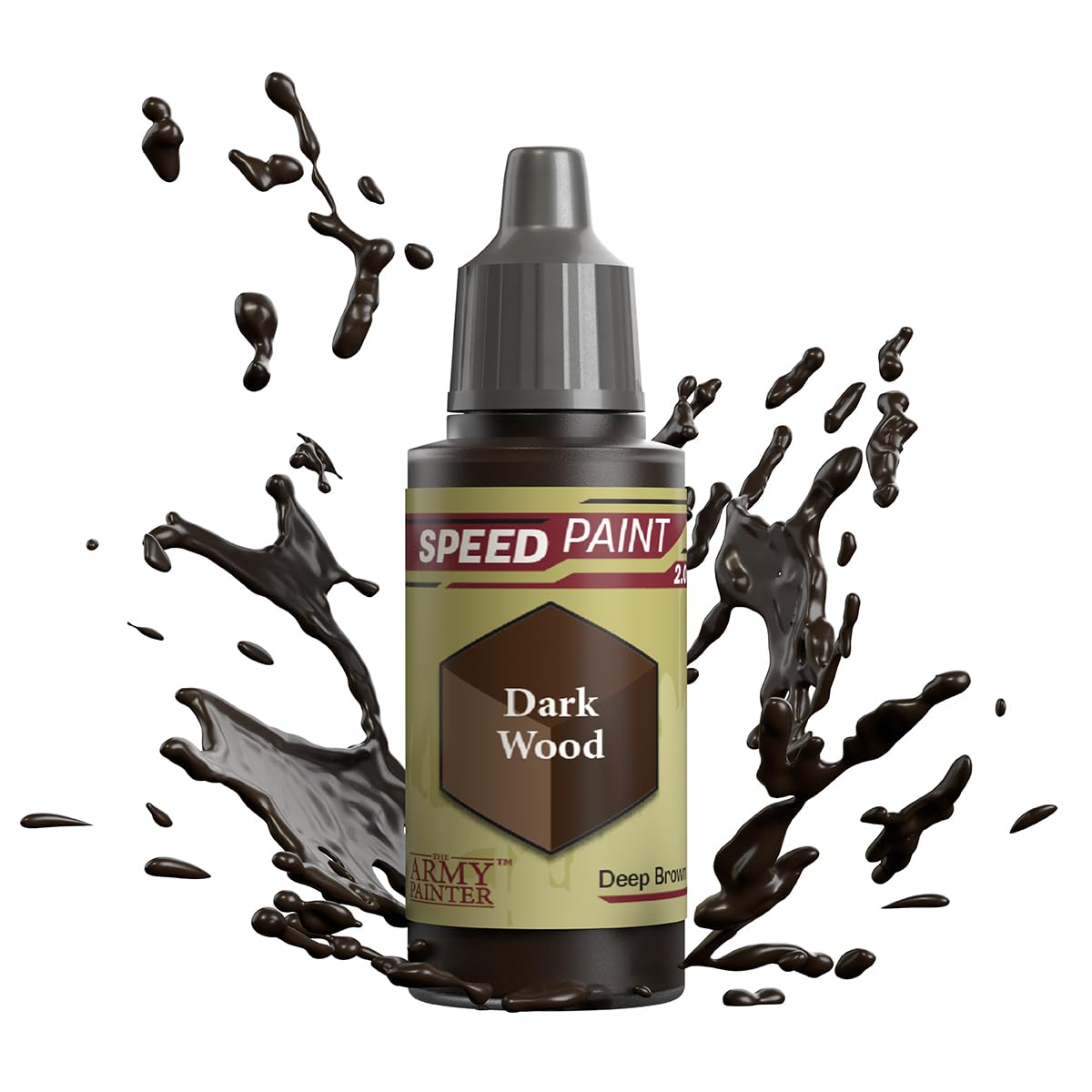 The Army Painter Dark Wood Speedpaint - Acrylic Non-Toxic Heavily Pigmented Water Based Paint For Tabletop Roleplaying, Boardgam