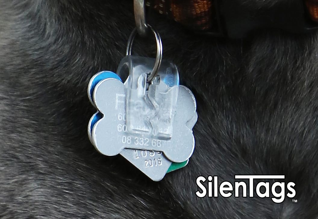 Silentags Pet Tag Silencer Clip It On, Jingle'S Gone! -Clear