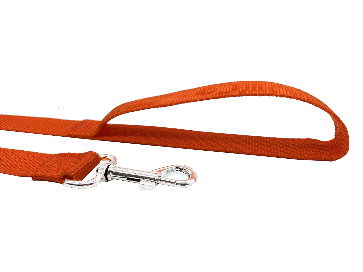 Strong Durable Nylon Dog Training Leash, Traction Rope, 4Ft /5 Foot /6 Feet Long, 5/8 Inch 3/4 Inch 1 Inch Wide, For Small And Medium Dogs (1'' X 12 Ft, Orange)
