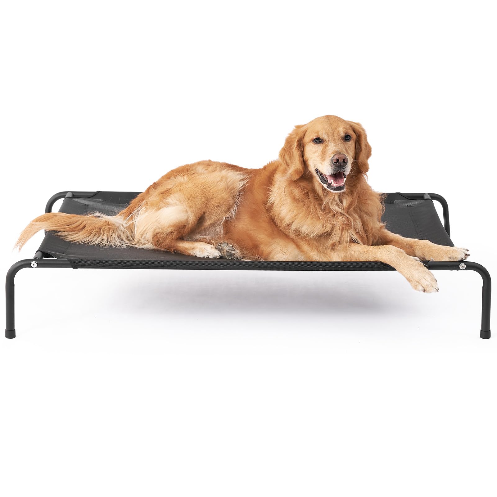 EHEYCIGA Elevated XL Dog Cot Bed, Raised Outdoor Dog Hammock for Extra Large XLarge Dogs, Lifted Pet Platform with Frame and Was