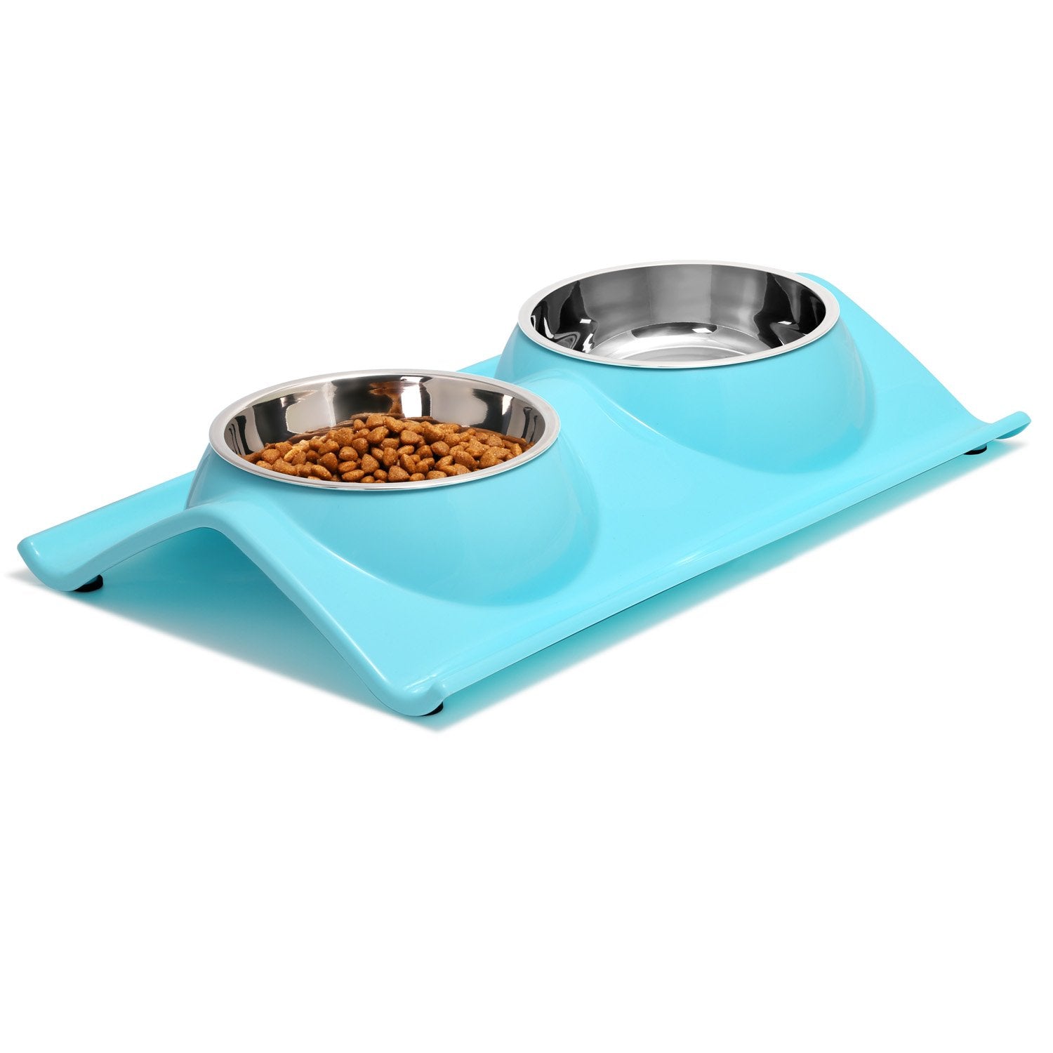 Upsky Dog Bowls Elevated Dog Cat Bowls Double Premium Stainless Steel Pet Bowls With NoSpill Resin Station Pet Food Water Feede