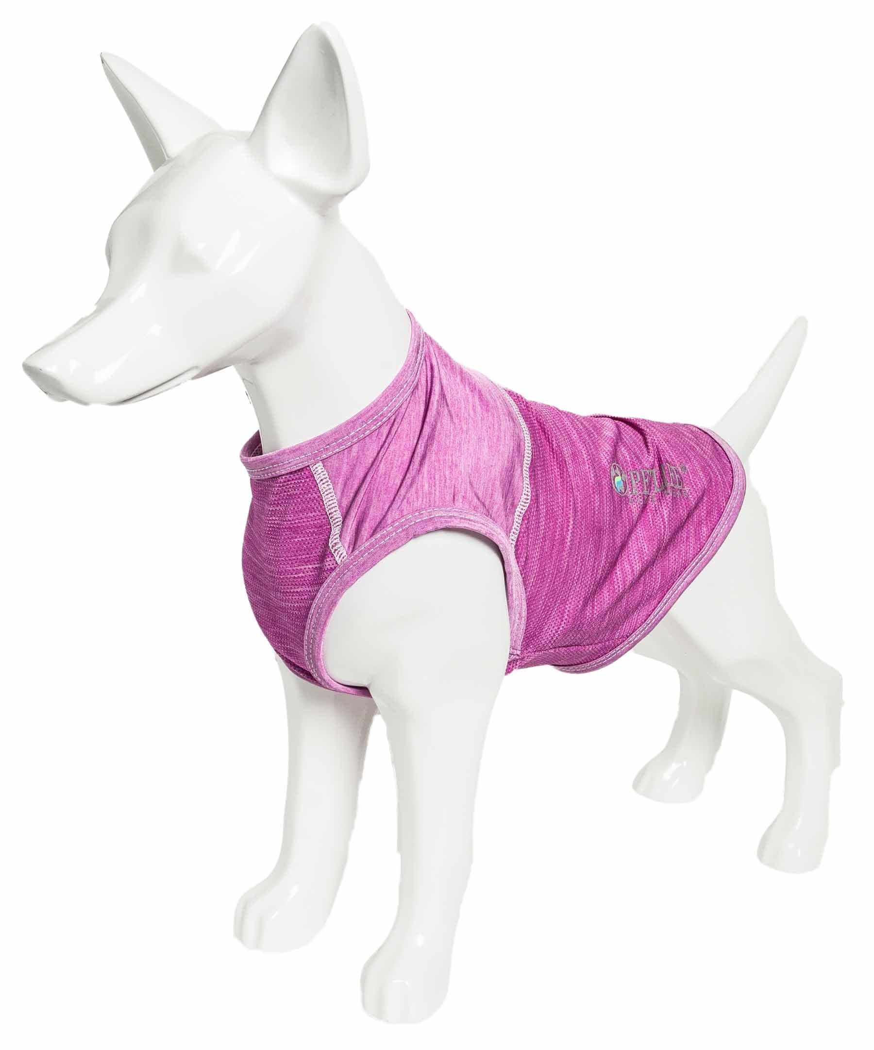 Pet Life Active 'Aero-Pawlse' Heathered Quick-Dry And 4-Way Stretch-Performance Dog Tank Top T-Shirt(D0102H7Lt8W.)