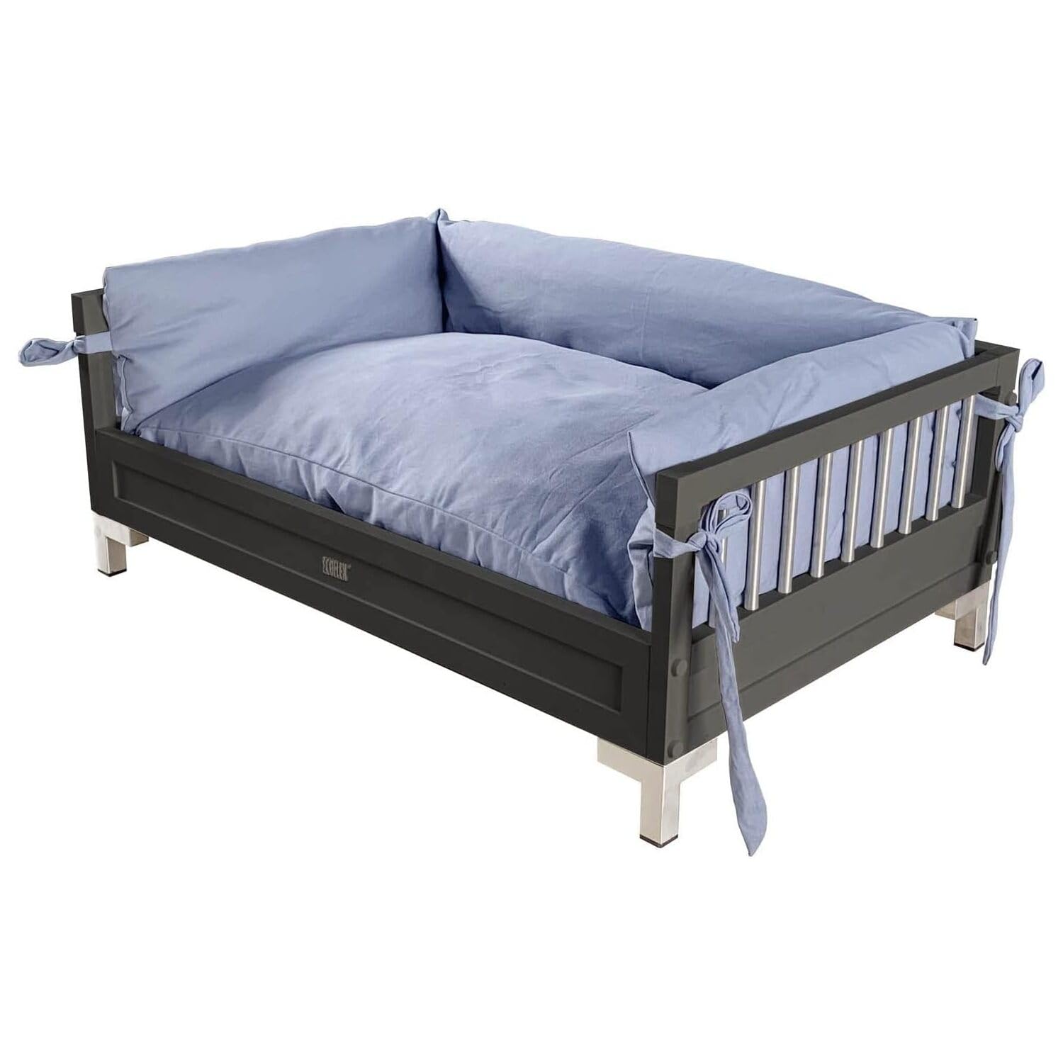 New Age Pet Ecoflex Manhattan Raised Dog Bed With Cushion For Extra Large Dogs, Espresso