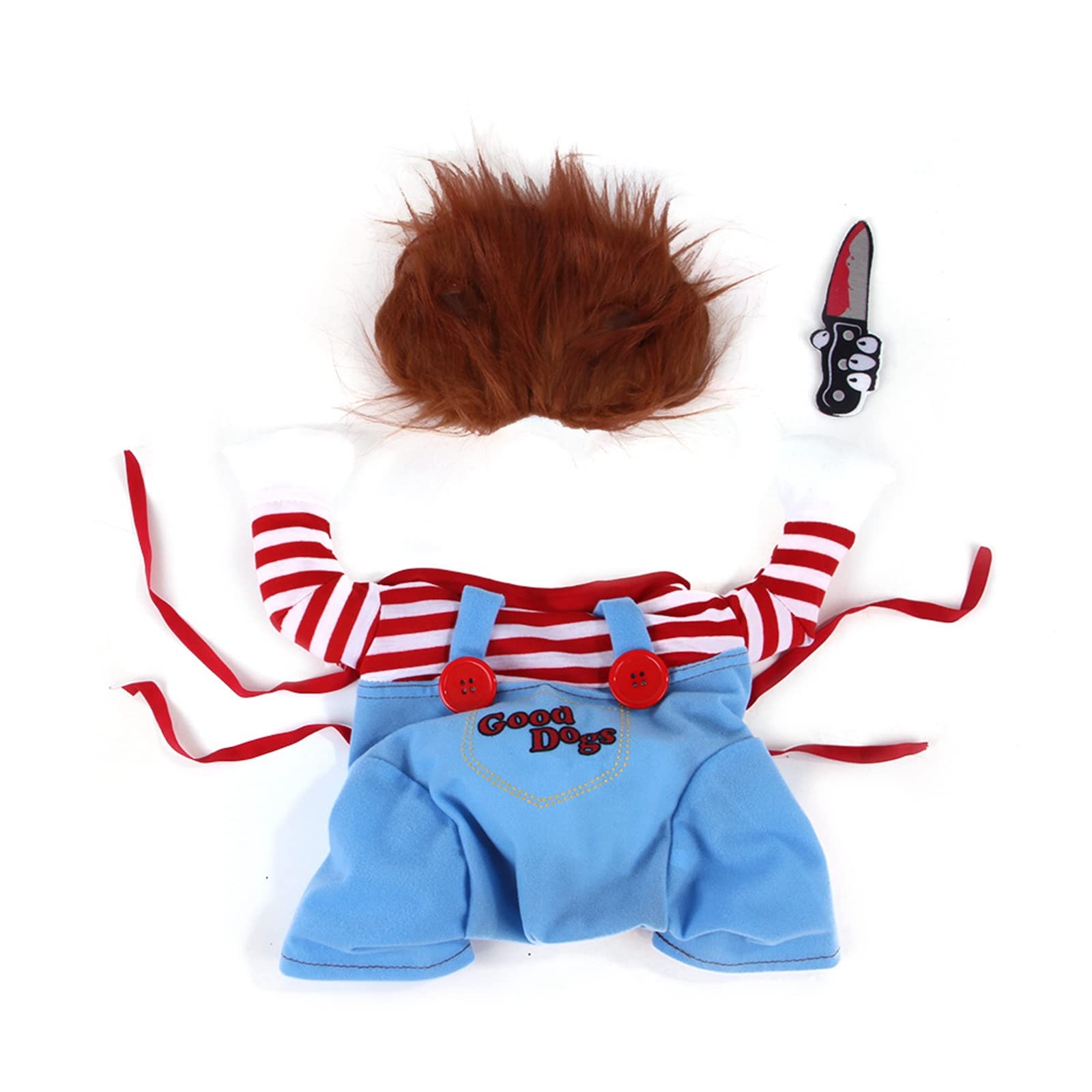 Pet Deadly Dog Costume, Cute Dog Cosplay Halloween Christmas Funny Costume Dog Clothes Party Costume For Small Medium And Large Dogs (Large)