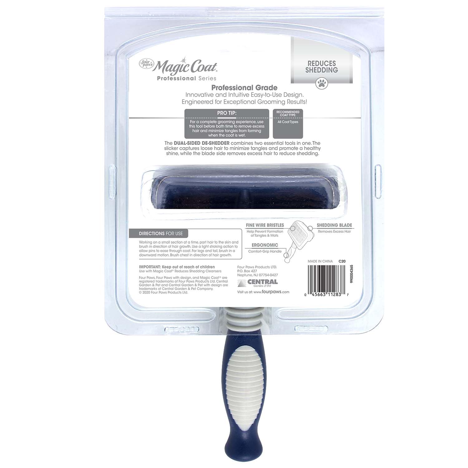 Four Paws Slicker Brush Shedding Blade Medium