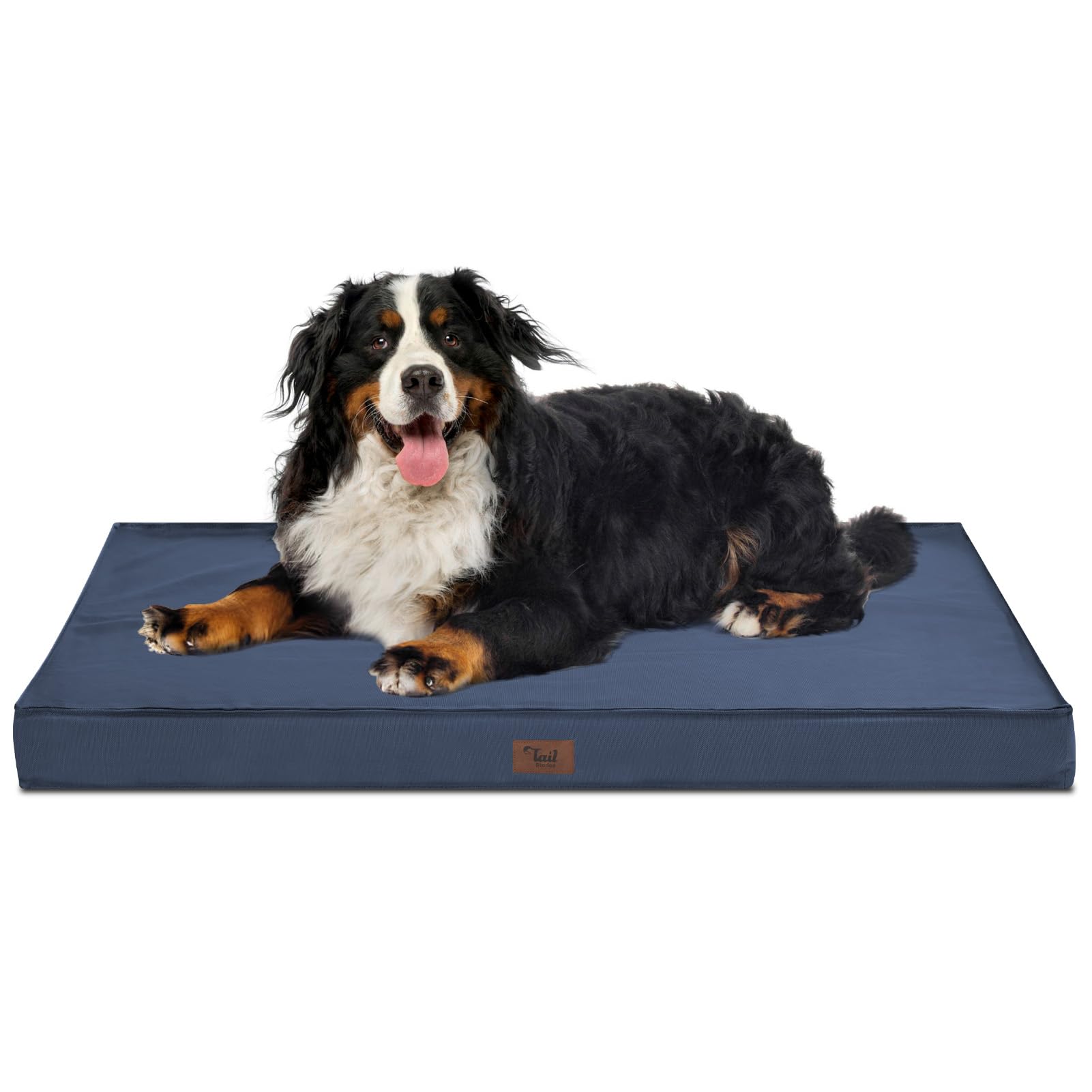 Tail Stories Outdoor XXL Dog Bed Waterproof, Dog Bed for Extra Large Dogs, Orthopedic Egg Foam Pet Bed with Washable and Removab