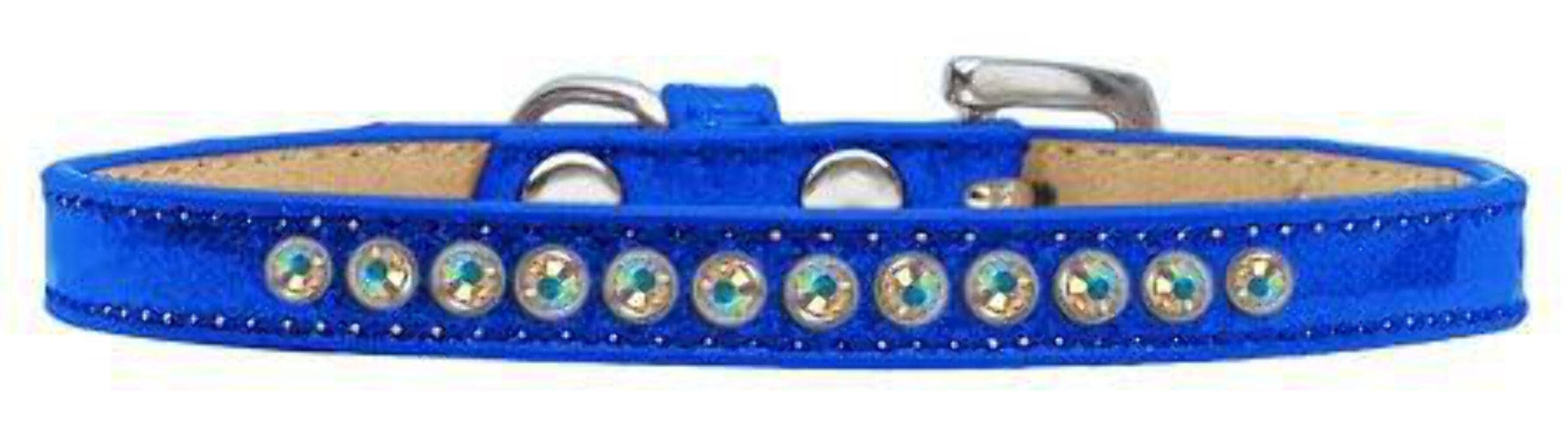 Dog, Puppy and Pet Ice Cream Collar, Aurora Borealis Crystal Rimsets Pink 16