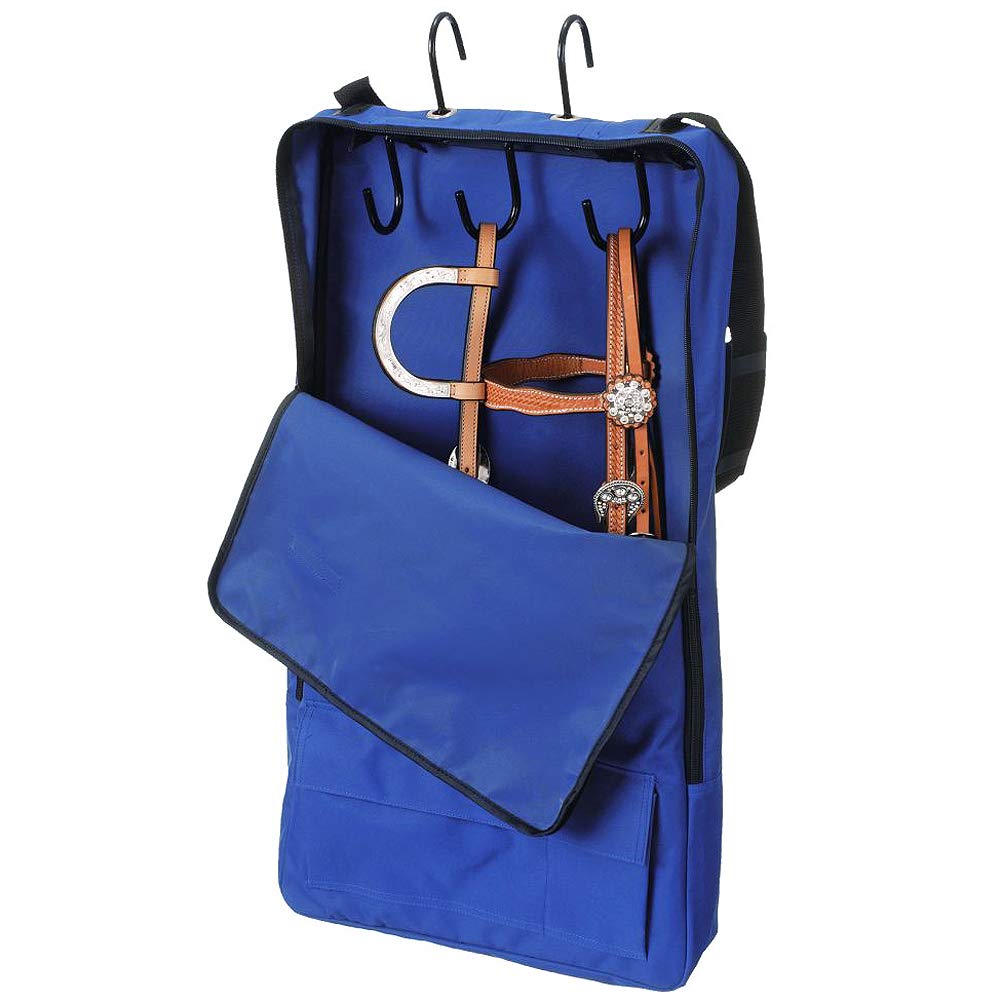 Tough 1 Bridle/Halter With 3 Prong Tack Rack, Royal Blue, 16'' X 30''