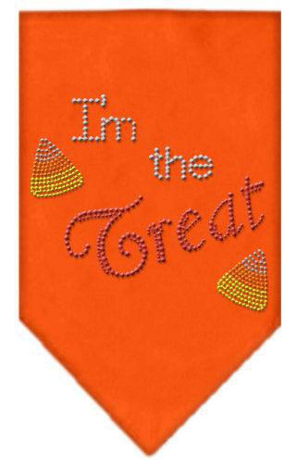 Halloween Pet and Dog Bandana Rhinestone, "I'm The Treat" Black Large
