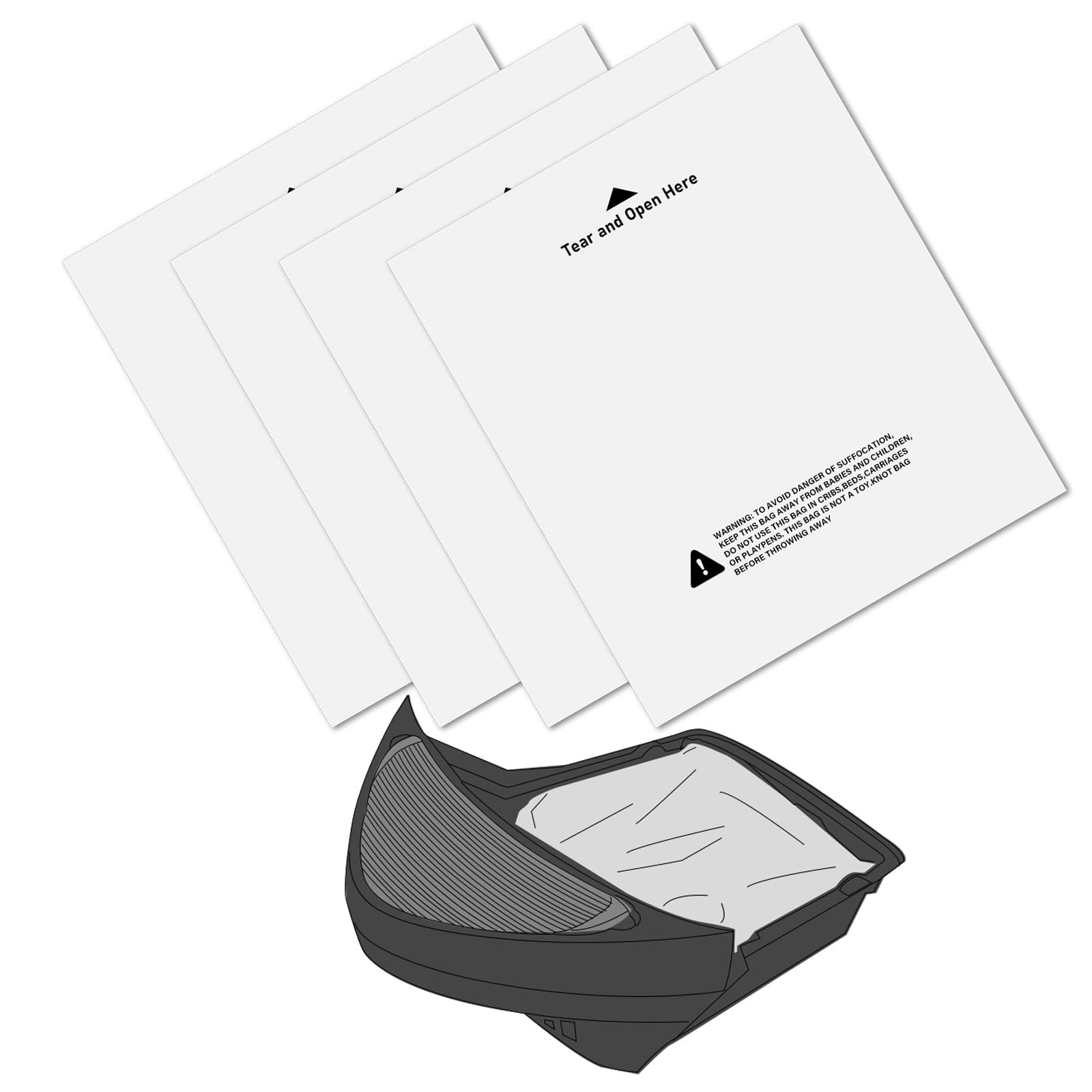 120 Pack Waste Drawer Liners Compatible With All Litter-Robot Models, 9-11 Gallons Replacement Liners, Custom Compatible With Litter-Robot Waste Drawer