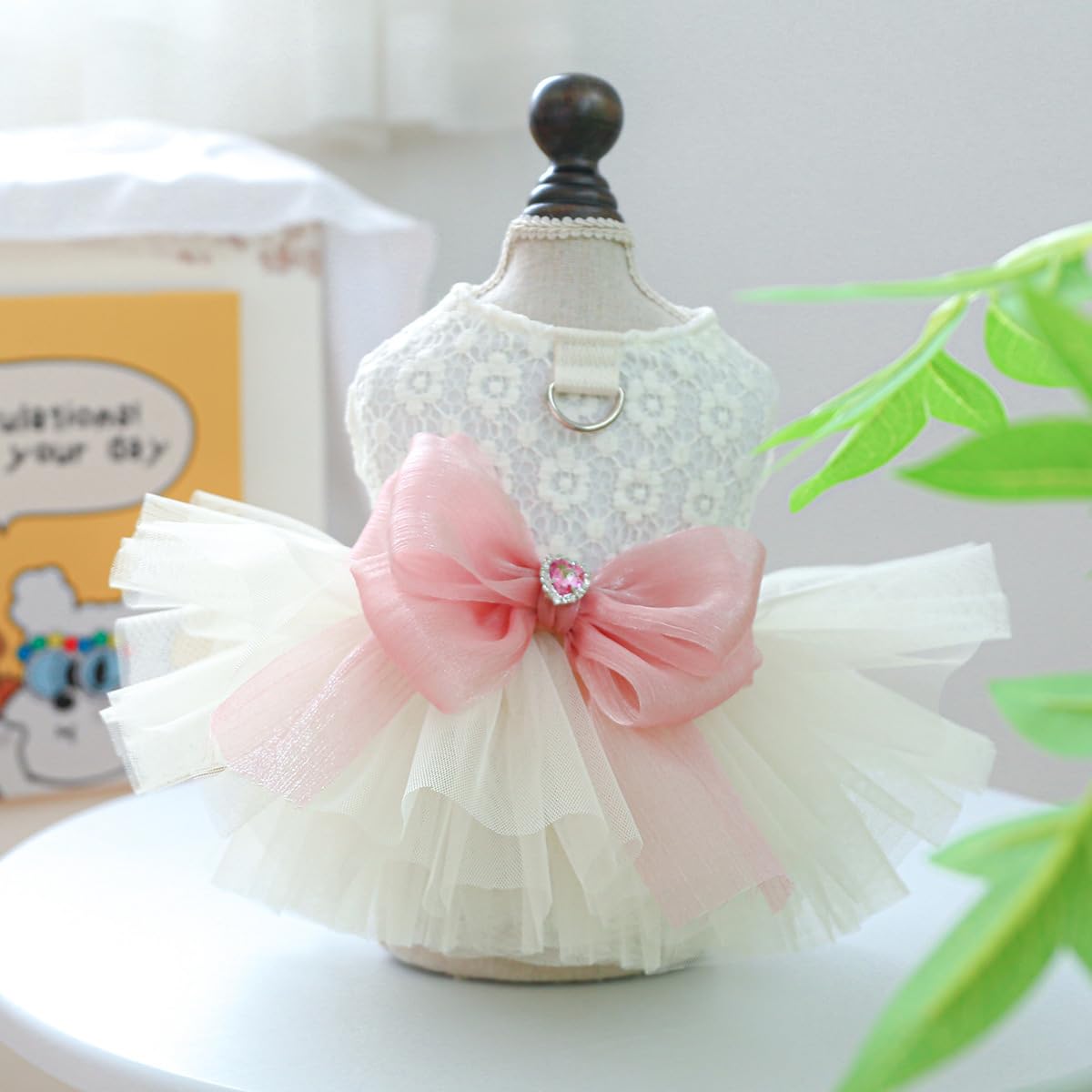 Puppy Clothes Girl Dresses Medium Dog Clothe Tutu Dress For Girl Dog Puppy Clothes For Small Dog Outfits M Pink