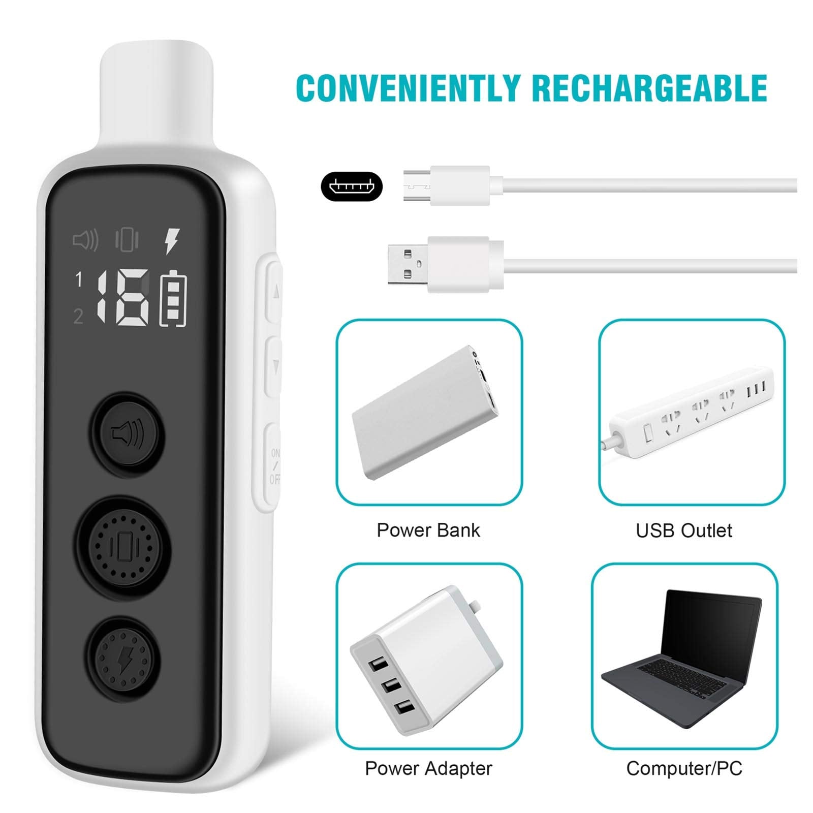 Bousnic Dog Shock Collar For 2 Dogs - (8-120Lbs) Waterproof Rechargeable Electric Dog Training Collar With Remote For Small Medium Large Dogs With Beep Vibration Safe Shock Modes(Grey)