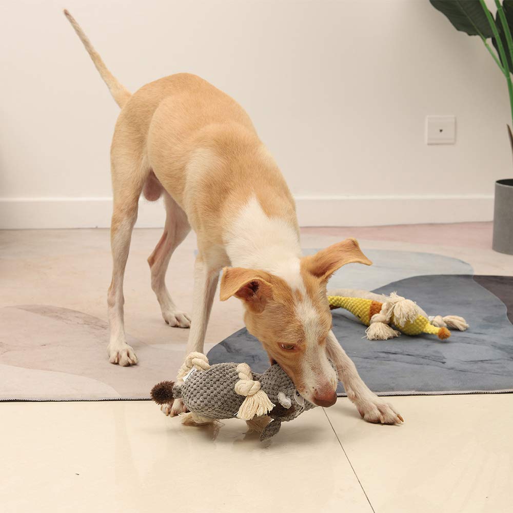 Sedioso Dog Toy, Large Dog Squeaky Toys, Stuffed Animal Dog Plush Toy For Puppy, Small, Middle, Large Dogs (Donkey(Grey))