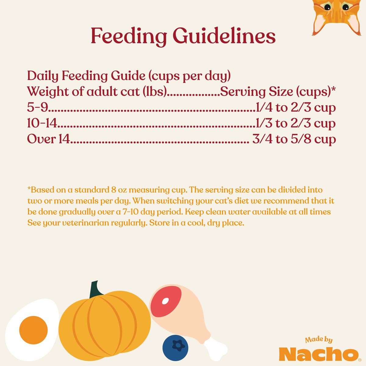 Made by Nacho Bone Broth Infused Dry Cat Kibble - Cage-Free Chicken & Pumpkin Recipe - Premium Grain-Friendly Cat Food 4lb Bag,