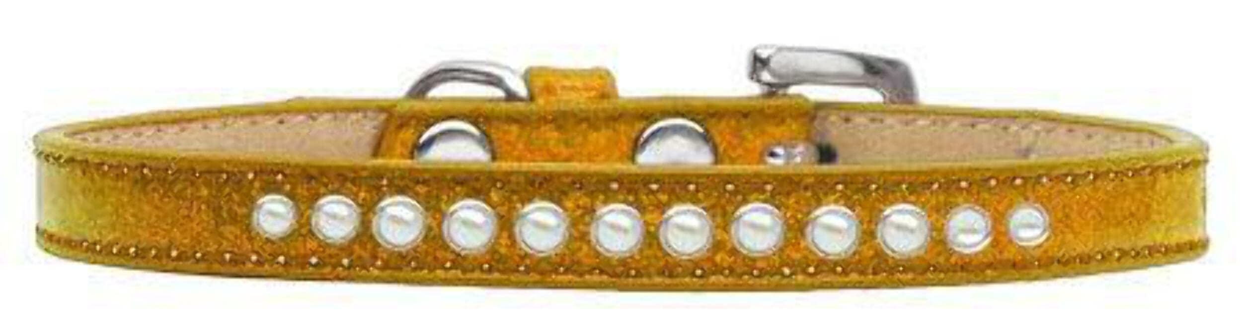 Mirage Pet Products Pearl Silver Puppy Dog Ice Cream Collar, Size 16
