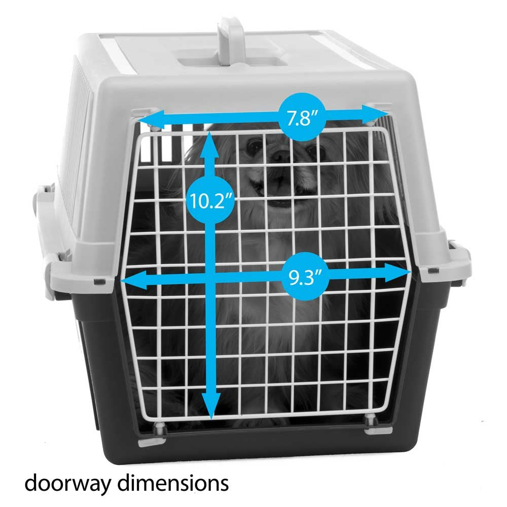 Ferplast Atlas 20 Cat and Dog Carrier, Blue, 22.8"L x 14.6"W x 12.6"H, Plastic, Model 73008715US1