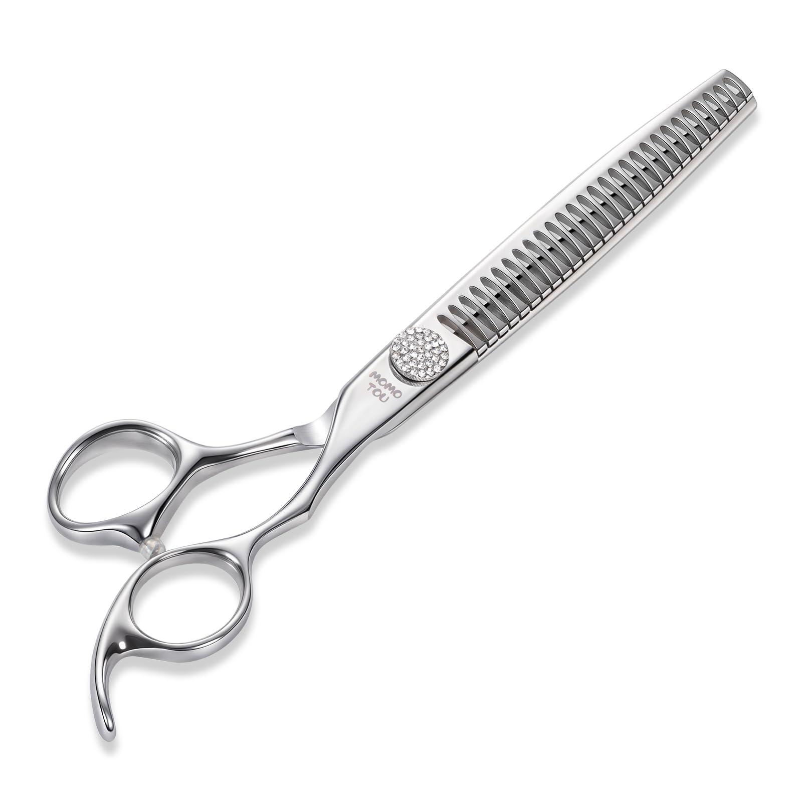 Momotou Professional Chunker Dog Grooming Scissors With Simulation Diamond 440C Stainless Steel Polished Pet Cat Trimming Textur