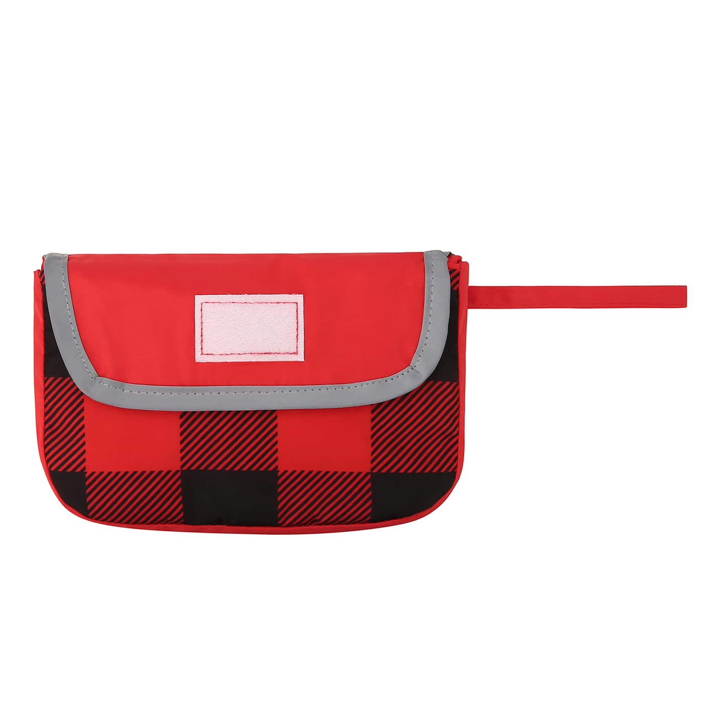 HDE Reversible Dog Raincoat Hooded Slicker Poncho Rain Coat Jacket for Small Medium Large Dogs Buffalo Plaid Red - L