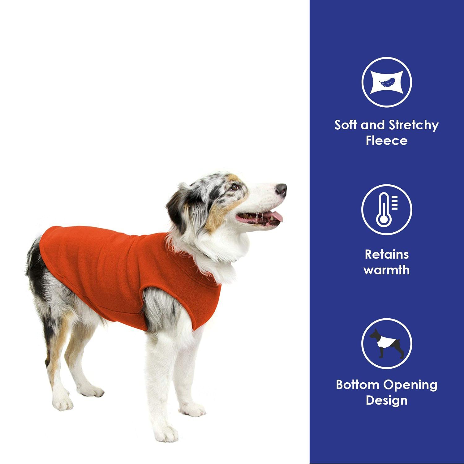 Gooby Stretch Fleece Vest Dog Sweater - Pumpkin, 6X-Large - Warm Pullover Fleece Dog Jacket - Winter Dog Clothes For Small Dogs Boy Or Girl - Dog Sweaters For Small Dogs To Dog Sweaters For Large Dogs