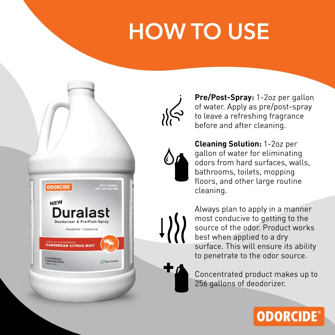 Duralast Caribbean Citrus Mist Pet Urine Odor Eliminator - Pet Deodorizers For Home For Strong Odors - Pet Urine Deodorizer - Pe
