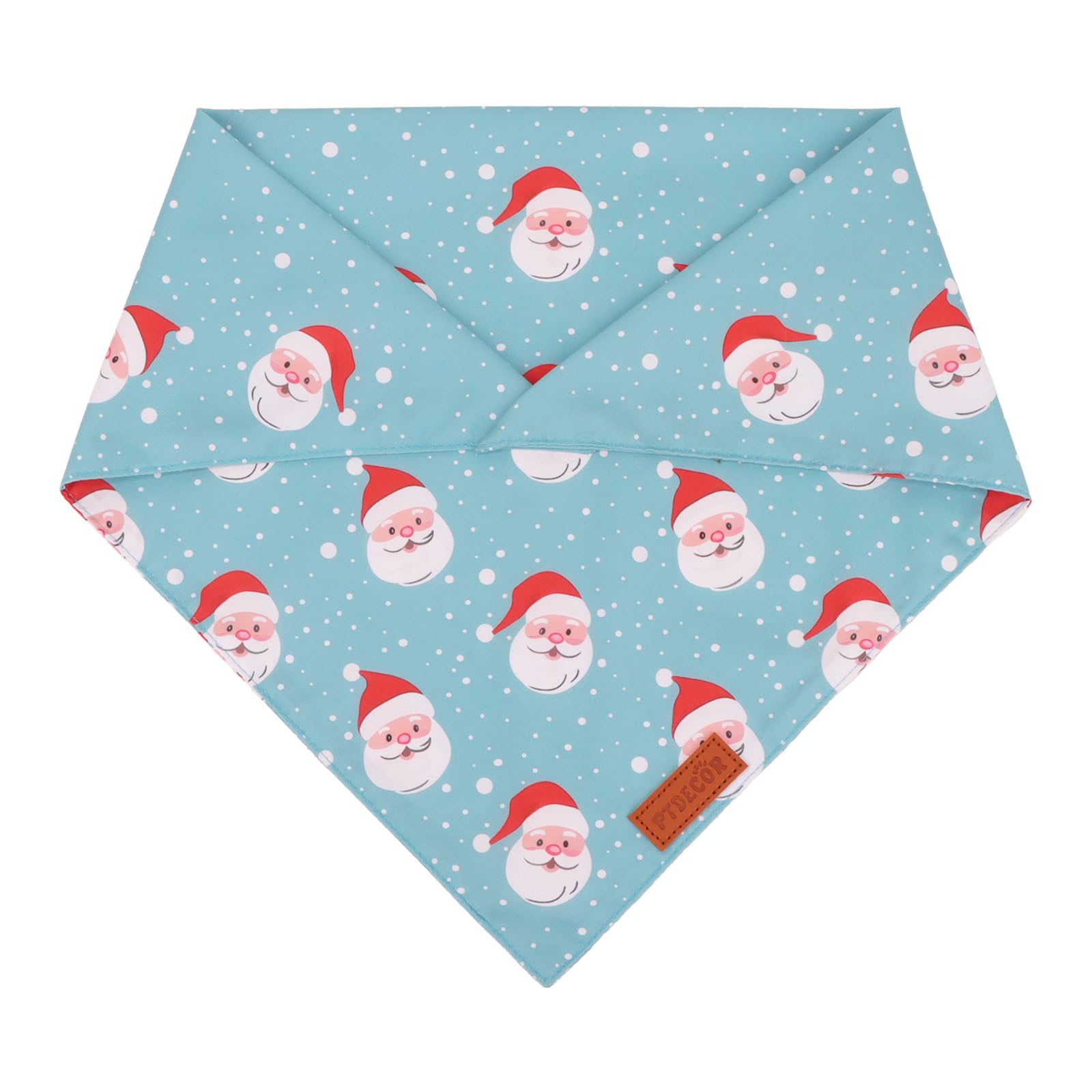 Ptdecor Christmas Dog Bandana, Xmas Light Bulb Santa Reversible Holiday Dog Scarf, Triangle Christmas Bandanas For Large And Ext