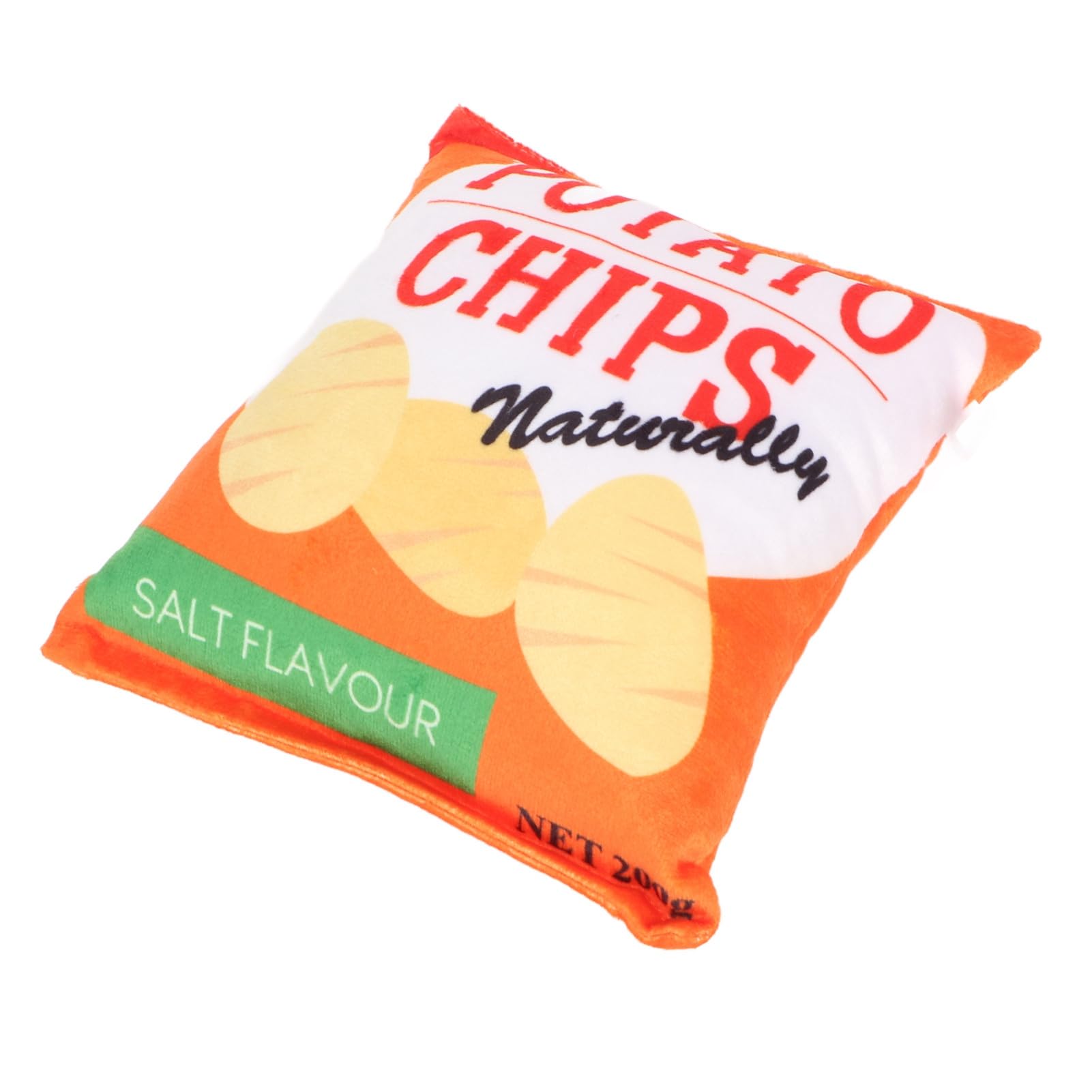 Potato Chips Plush Dog Toy, Interactive Dog Puzzle Toys Bite Resistant Built in Rattling Paper Plush Squeaky Dog Toy, Potato Chi
