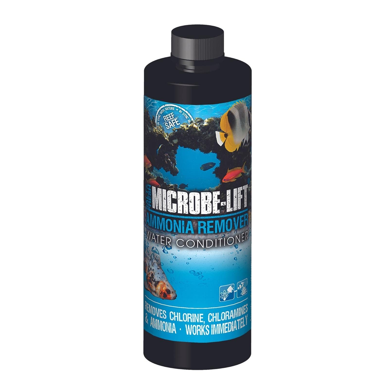MICROBE-LIFT Ammonia Remover for Fish Tanks, Aquarium Water Conditioner for Freshwater and Saltwater, Ammonia Neutralizer and De