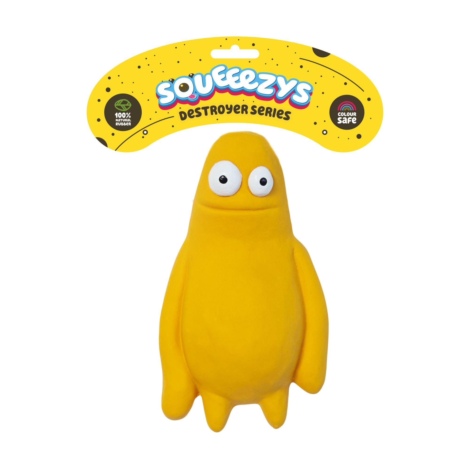 Squeeezys Monster Brother  Squeaky Toys For Dogs, Latex Dog Toys For Medium Dogs (020Kgs)  Yellow