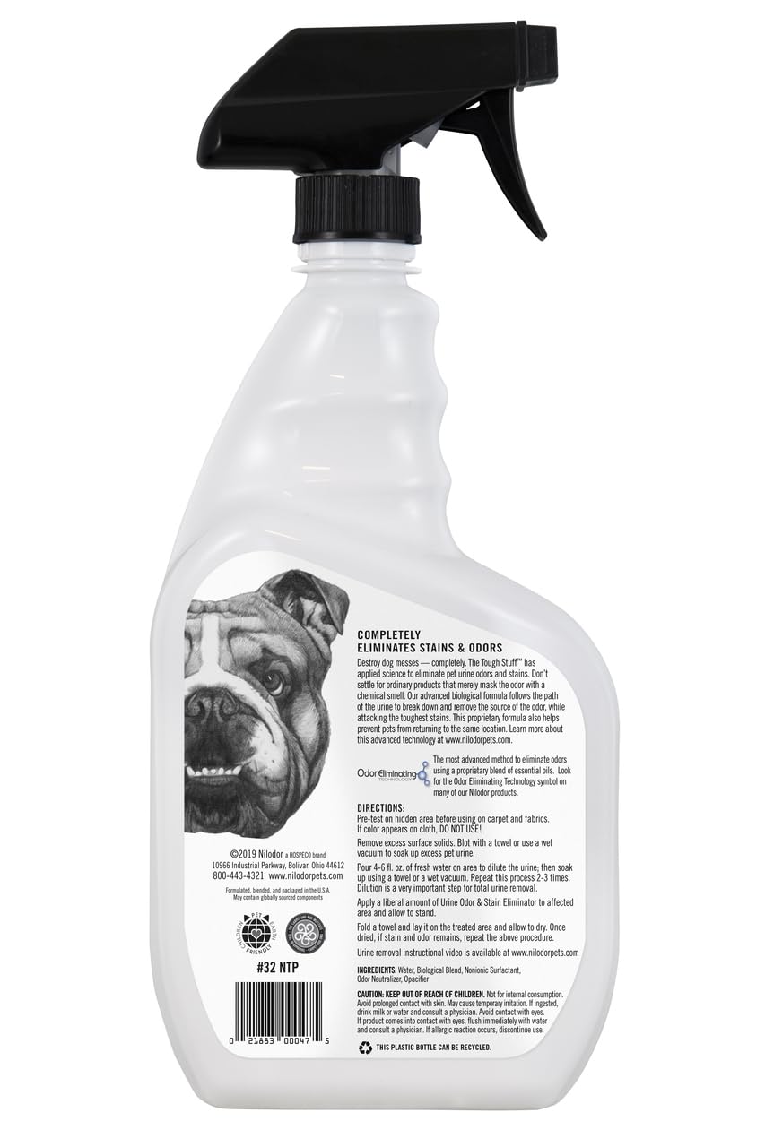 Nilodor Natural Touch Enzyme Odor And Stain Eliminator, 32 Ounces