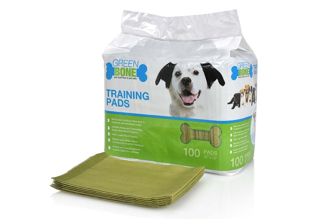 Greenbone Leak Proof Training Pads - 100 Count - Lemongrass Scent - Green Plastic