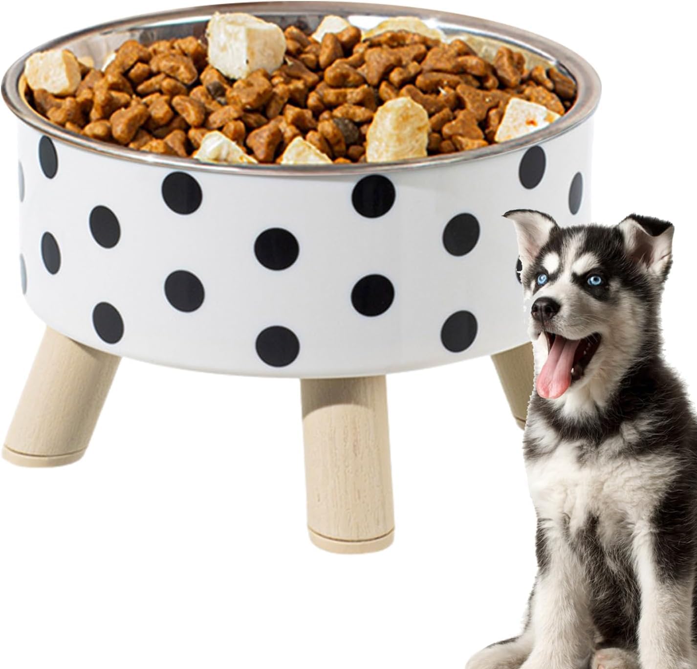 Prosfia Elevated Slow Feeder Bowl For Cats And Small Dog, Stop Vomiting & Choking, Pp Slow Cat Bowl, SpillProof & AntiTipping,