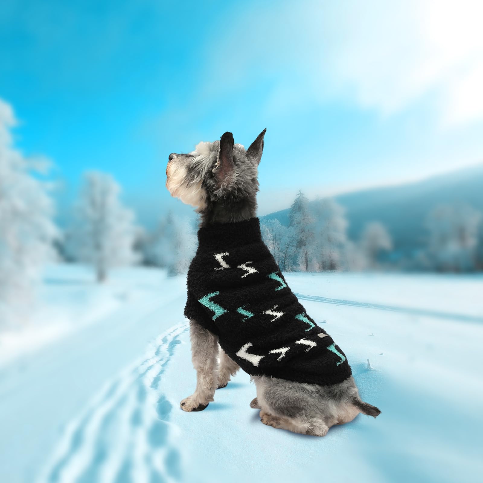 Mengmengda Sweater For Small Dogs - Boy Girl Pullover, Cold Weather Cable Knitwear, Thick Warm Outfit For Chihuahua, Bulldog, Da