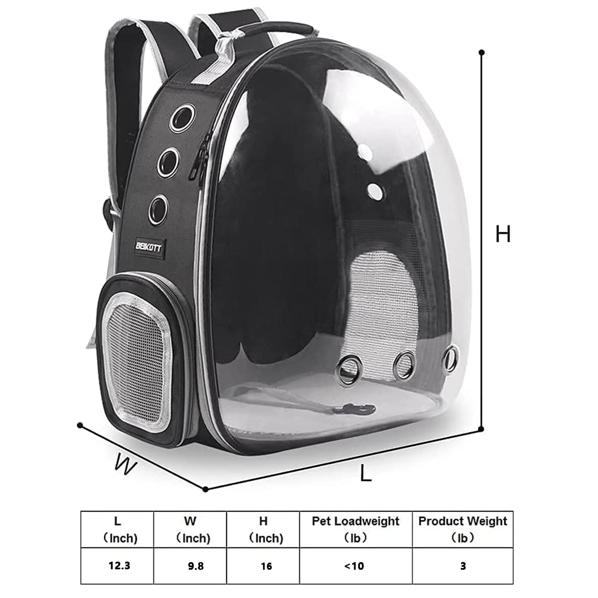 Beikott Cat Carrier Backpack, Dog Backpack, Ventilate Pet Cats Puppy Dogs Birds Bunny Backpack For Travel Indoor Outdoor Use(Pin