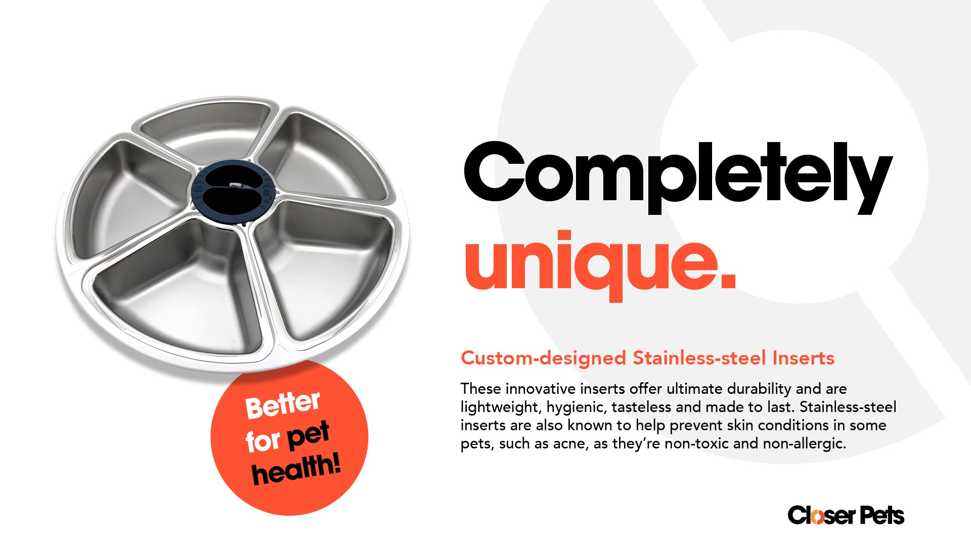 Closer Pets Five-Meal Automatic Pet Feeder with Stainless Steel Bowl and Ice Pack