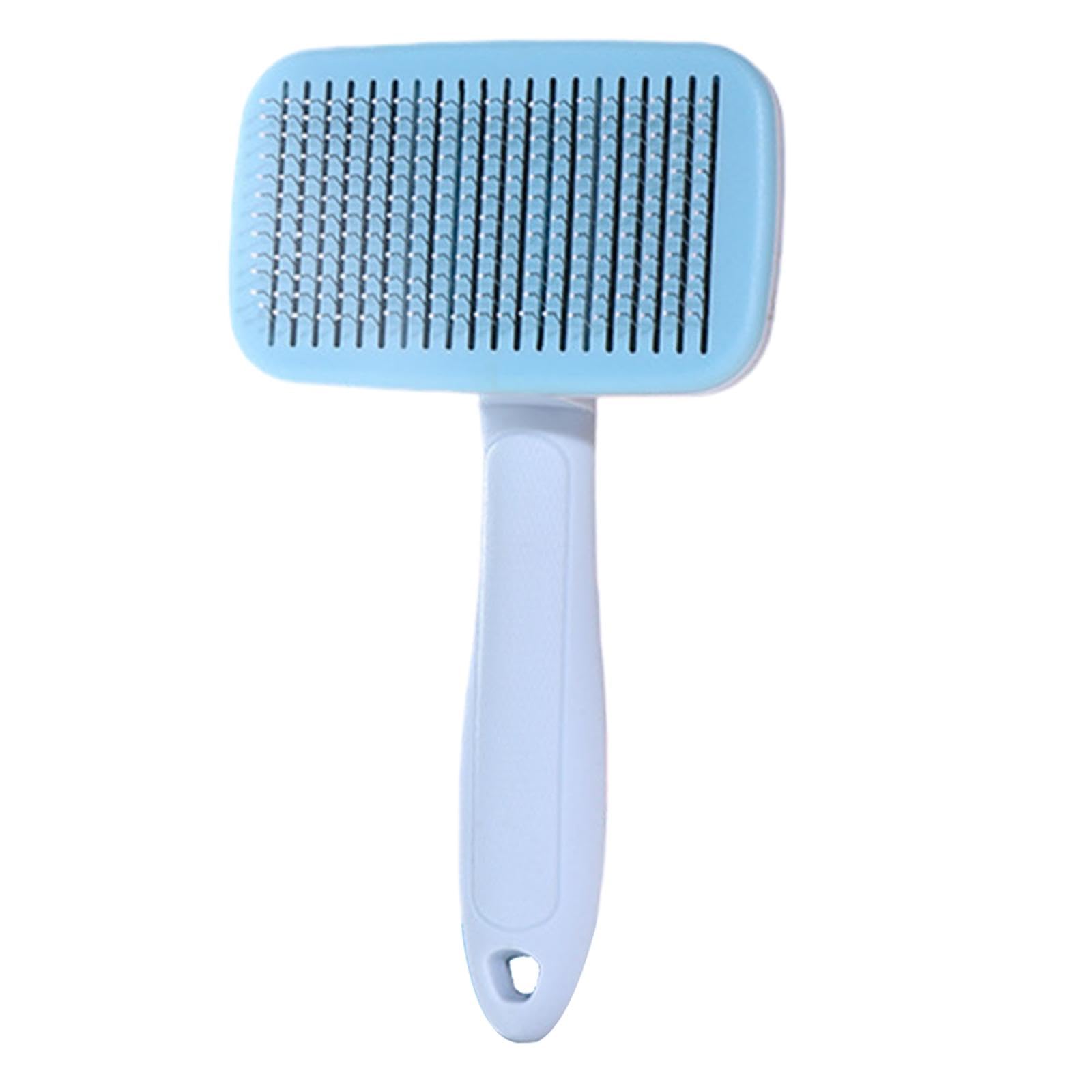 ECOMISTIQ Dog Grooming Brush Durable Portable Self Cleaning Slicker for Pet Dogs Blue| Brushes Combs & Rakes| | Supplies |Pet