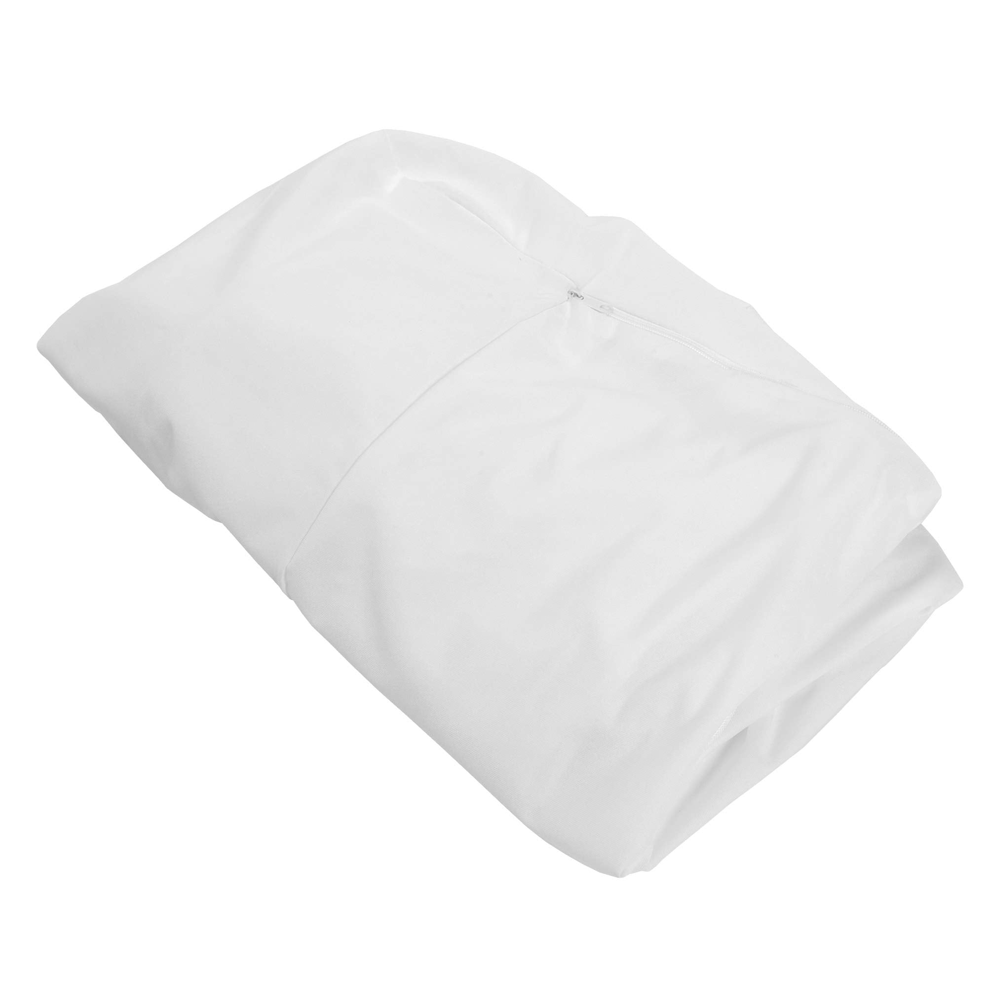 Furhaven Dog Bed Liner Water-Resistant Contour Luxe Lounger Foam Mattress Protector Cover - White, Jumbo (X-Large)