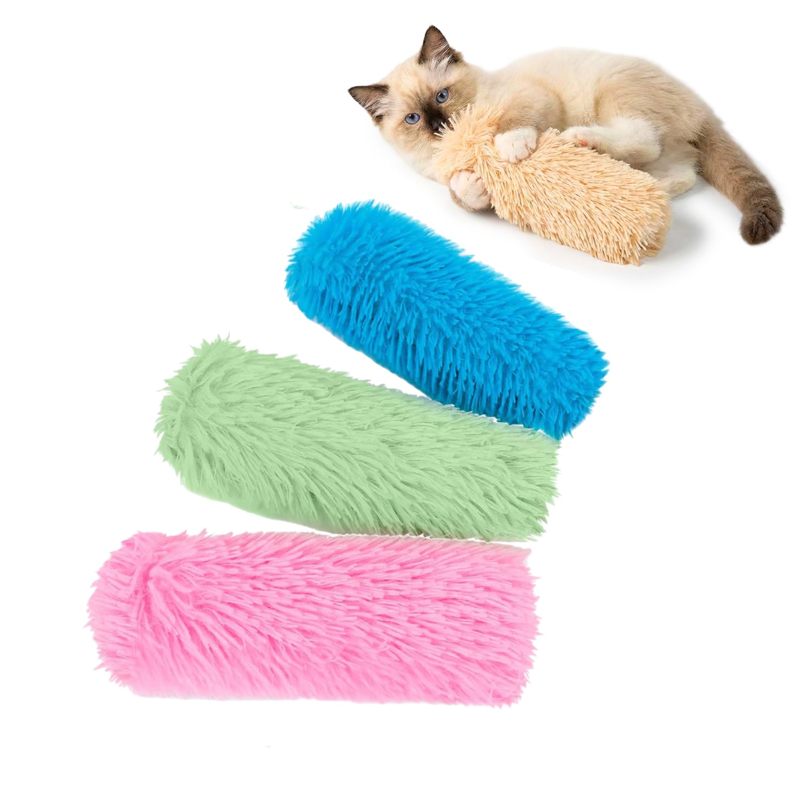 Embroidery 3Pcs Cat Pillow, Catnip, Cat Pillow, Cat Toy With Catnip For Indoor Cats, Interactive Play Companion, Soft Plush Desi