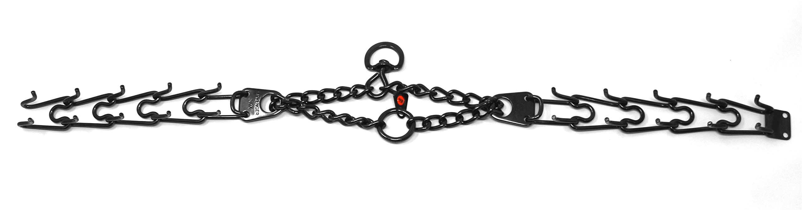 Dogline Herm Sprenger Black Stainless Steel Prong Dog Training Collar, 23in x 3.2mm, No-Pull, Made in Germany