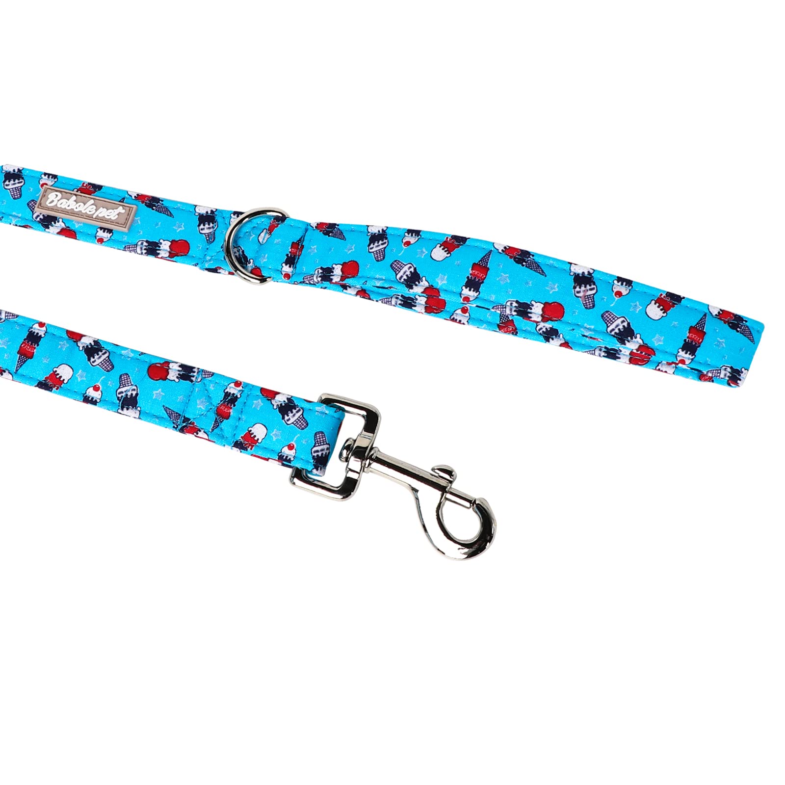 Babole Pet 4Th Of July American Flag Dog Leashes - Durable, Handmade Matching Blue Icecream Collars For Small To Large Dogs, 120