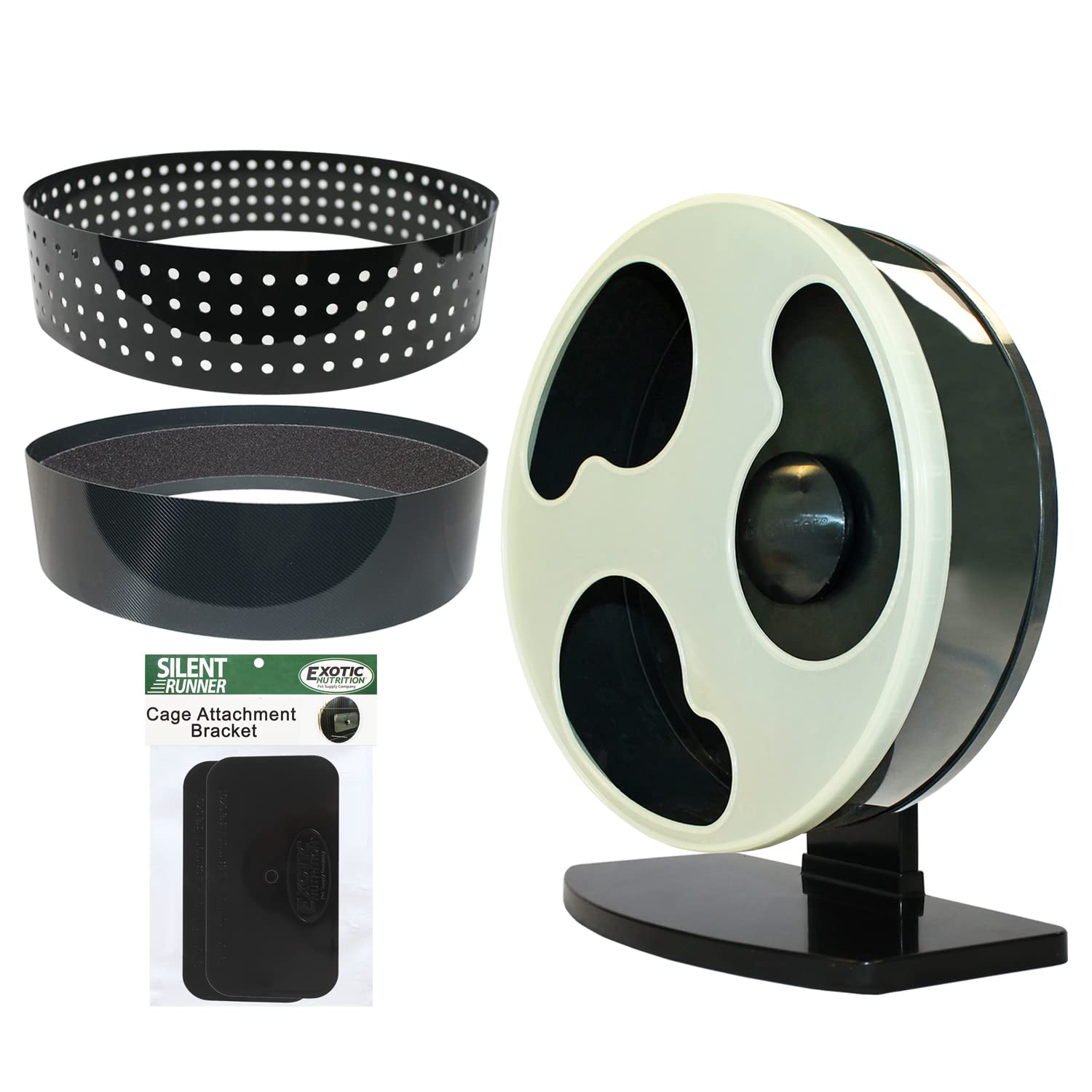Silent Runner Glow Wheel - 12'' Regular - Exercise Wheel (Wheel + Autoclean Track + Sandy Track + Attachment)