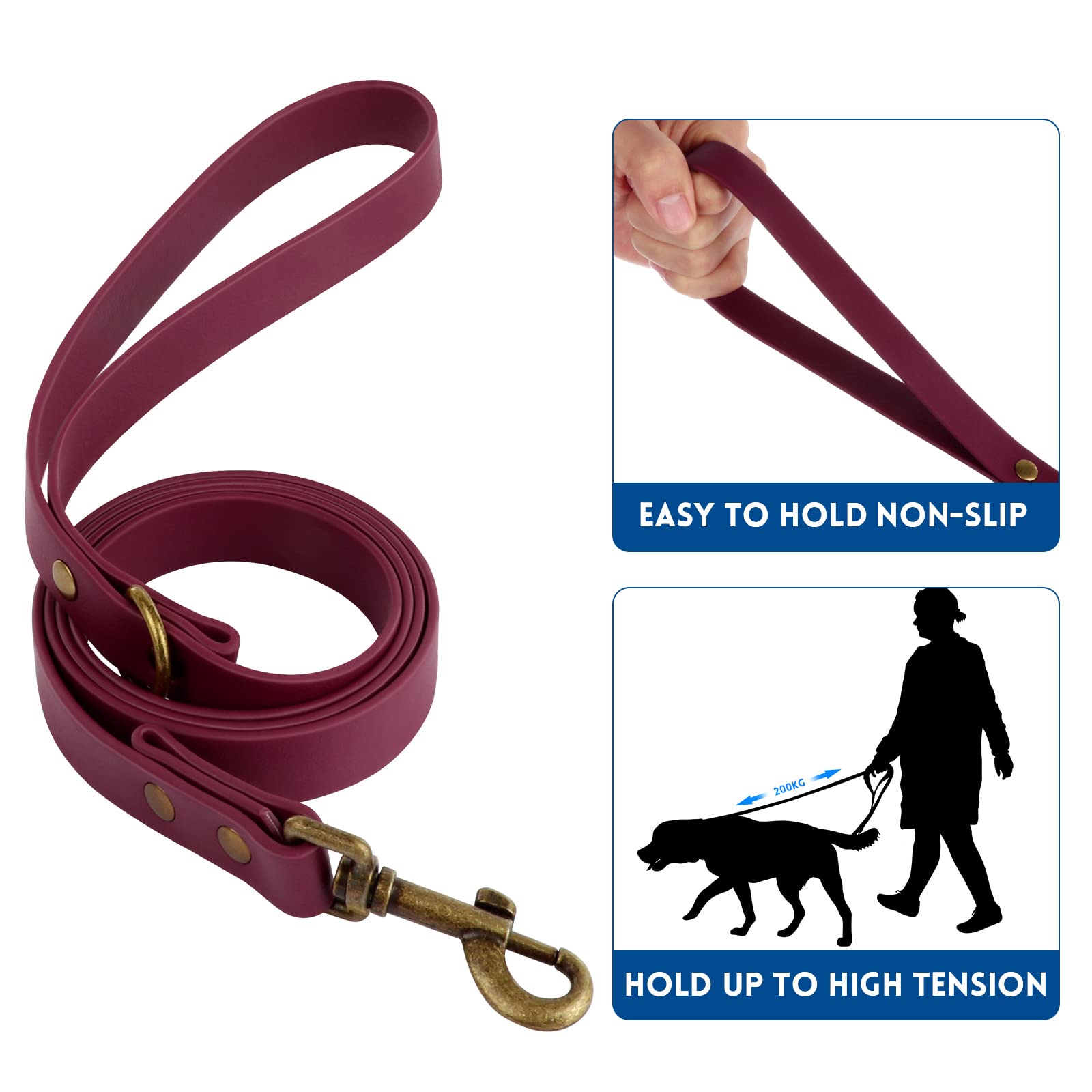 Wisedog Dog Collar And Leash Set Combo: Adjustable Durable Pet Collars With Dog Leashes For Small Medium Large Dogs, Includes On