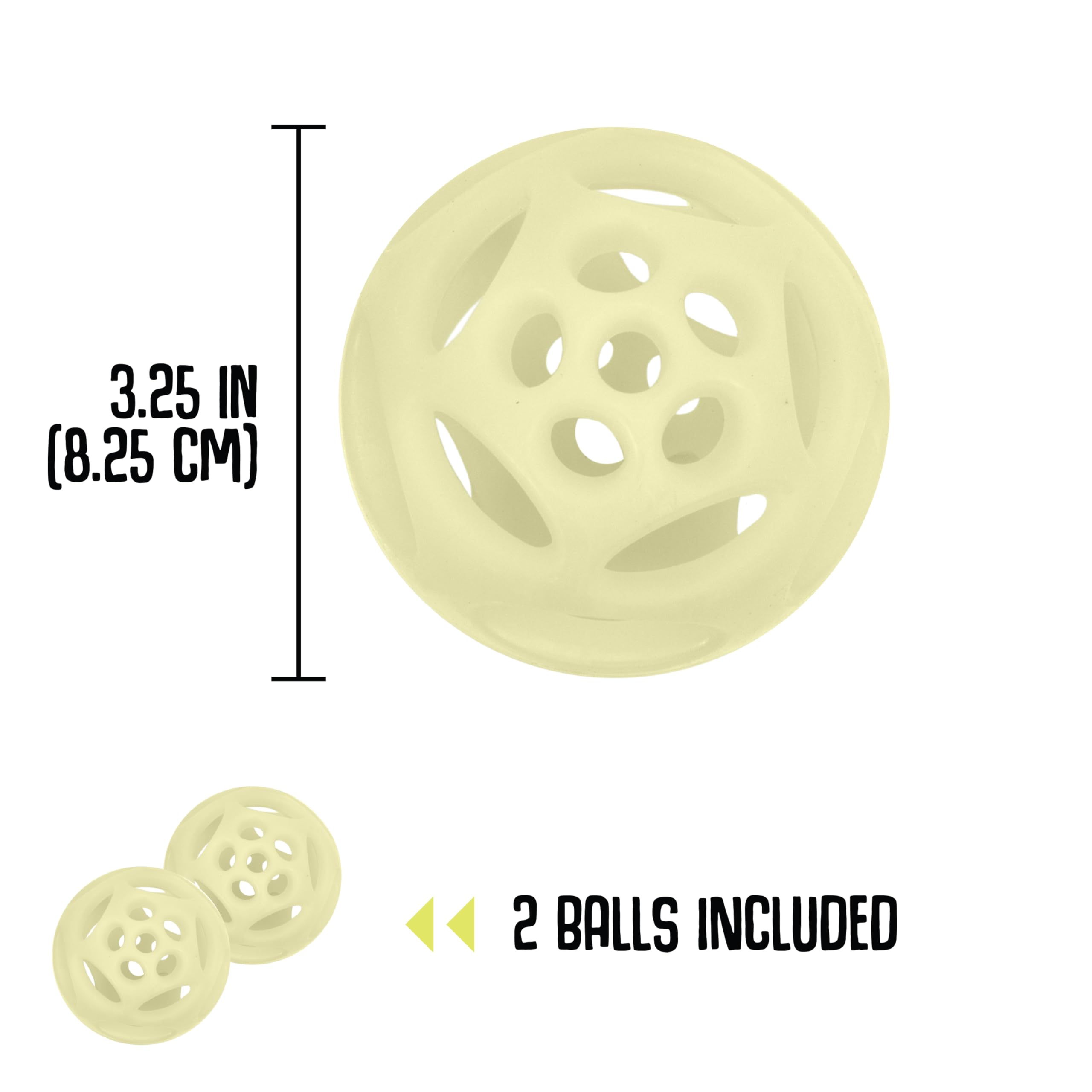 Chew King Glowing Fetch Ball, Dog Ball Toys, Medium 2-Pack Lattice