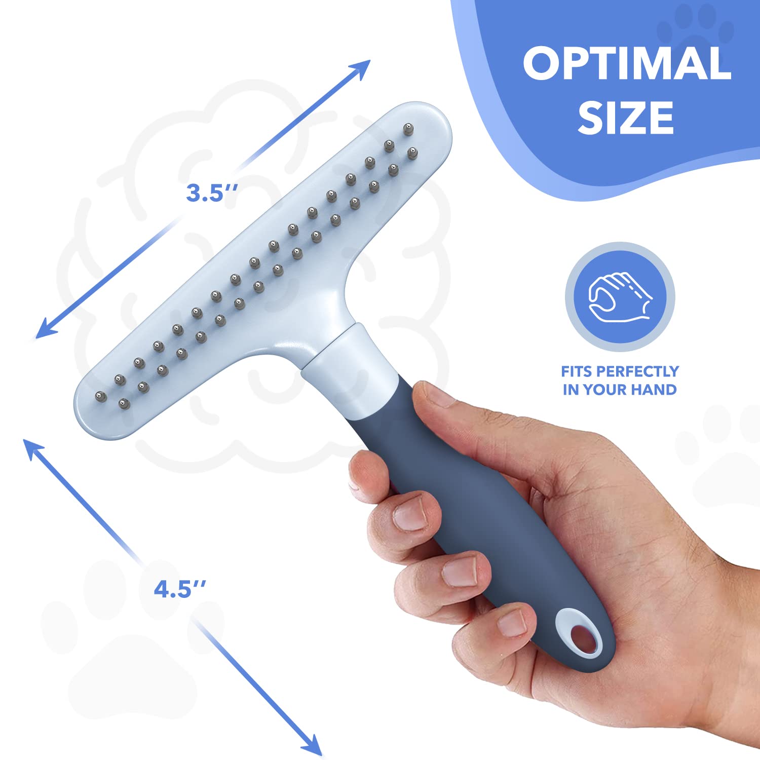 Dog Rake Deshedding Dematting Brush Comb - Undercoat Rake For Dogs, Cats, Matted, Short,Long Hair Coats - Brush For Shedding, Do