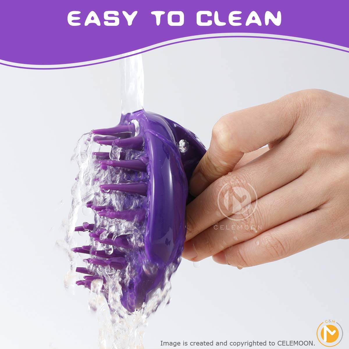 Celemoon Cat Brush With Soft Rubber Pins, Washable Silicone Pet Brushes For Indoor Cats Grooming Shedding Massage Bath, No Scratching Removes Hair Mats Tangles And Loose Fur For Short To Long Haired