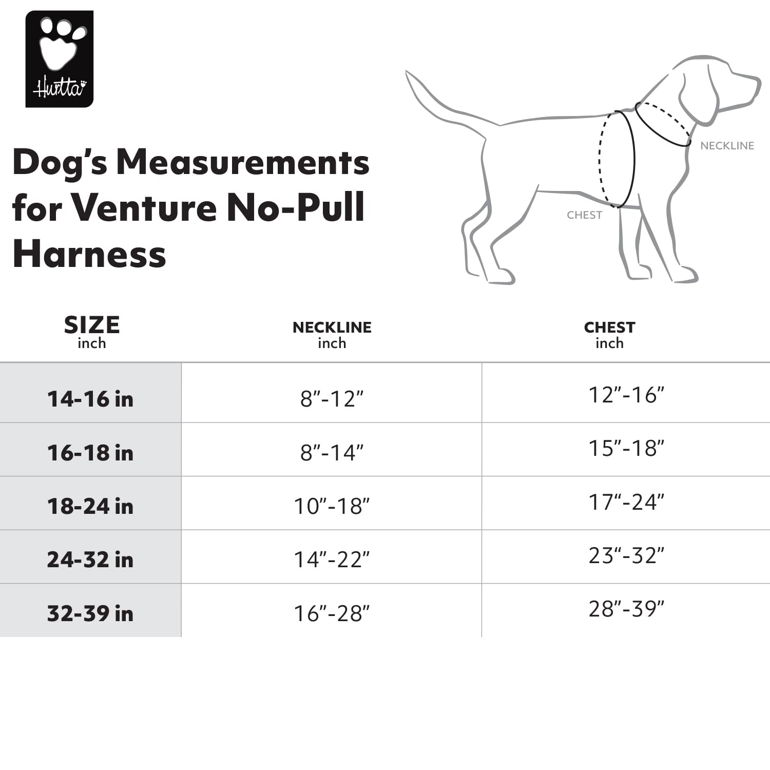 Hurtta Venture No-Pull Harness, Shadow, 18-24 In