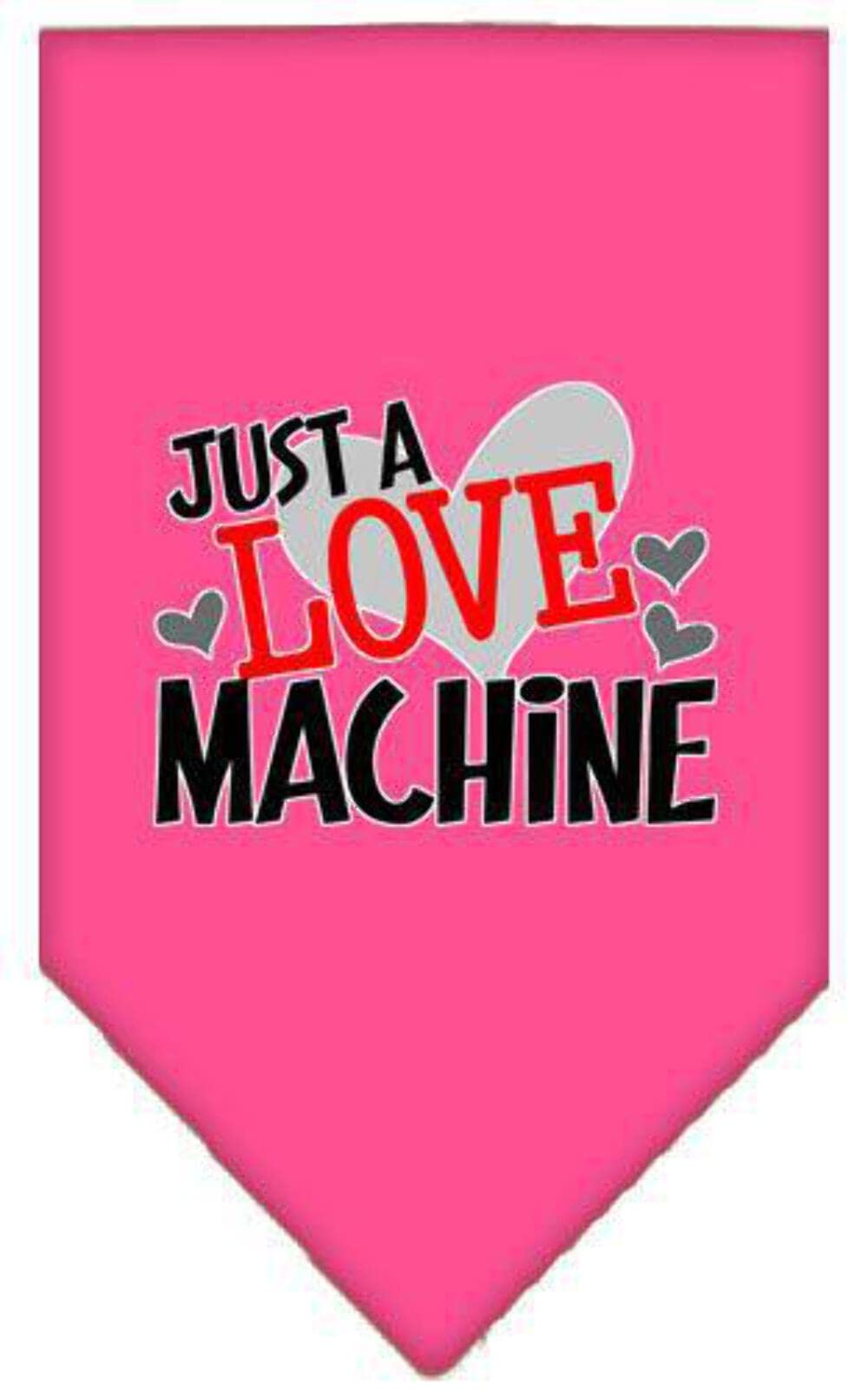 Mirage Pet Product Love Machine Screen Print Bandana Grey Small